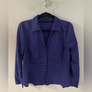Ann Taylor Purple Blazer Tailored Suit Jacket